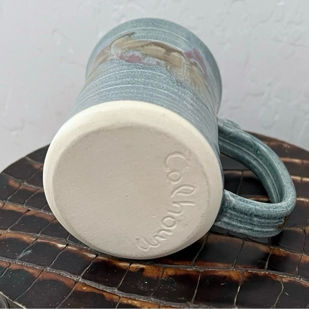 Studio Pottery Hand Thrown Mug Signed Calhoun 4.5” - Picture 9 of 9